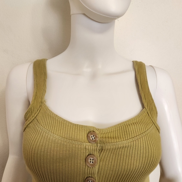 Green Free People Bridgette Ribbed Tank size XS - Picture 6 of 11
